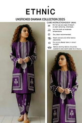 ETHNIC-2PC DHANAK EMBROIDERED SHIRT & EMBROIDERED TROUSER